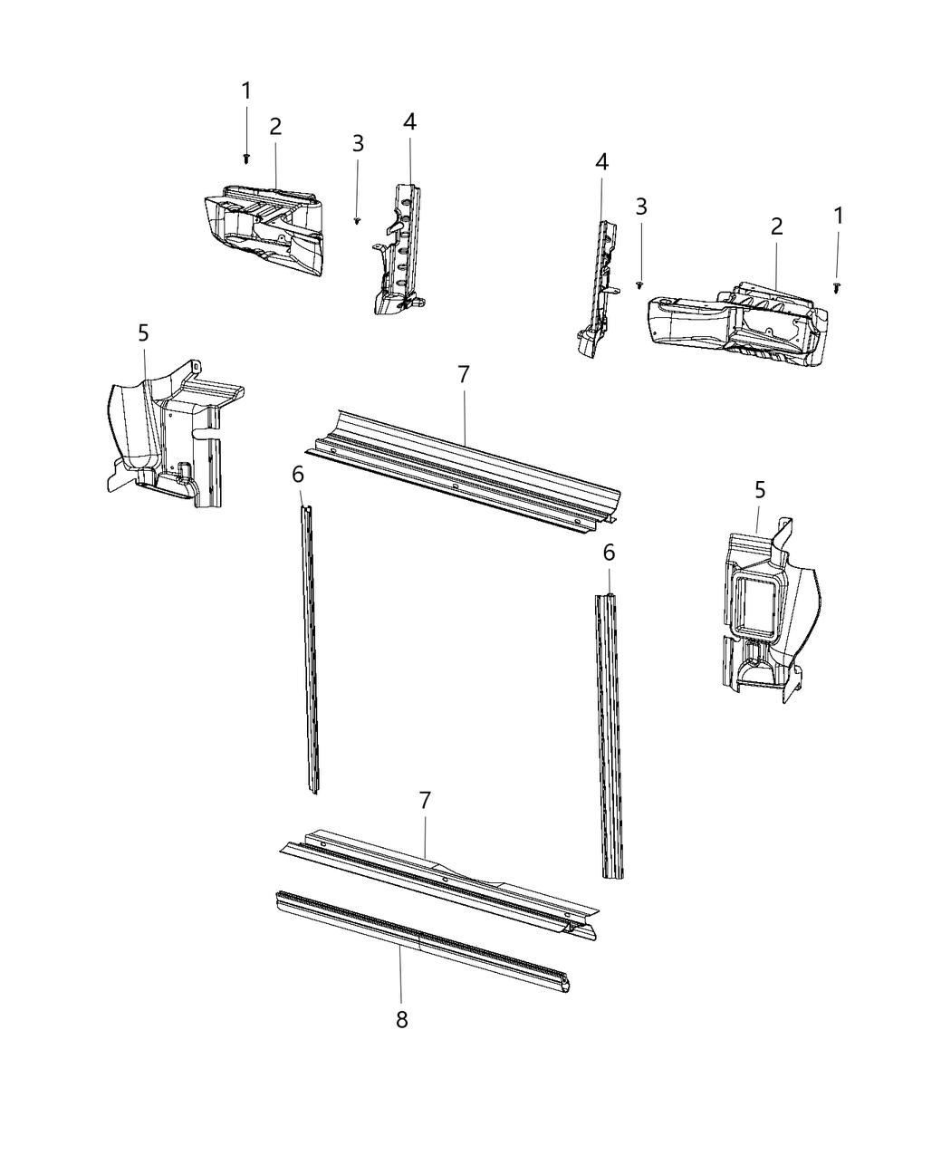 Mopar 68202656AA Seal-Radiator Side Air