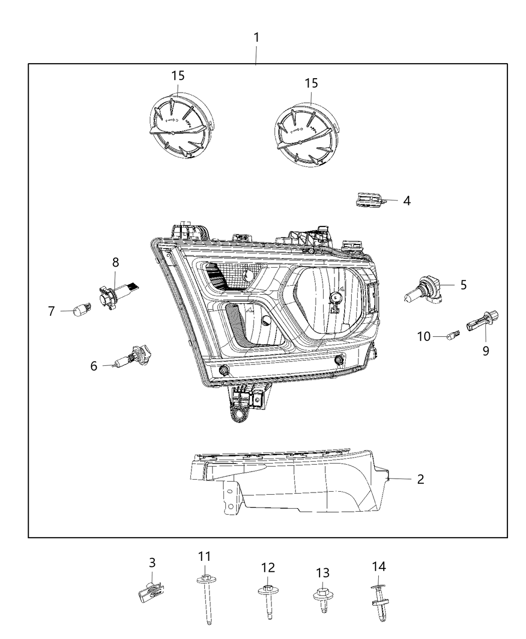 Mopar 68316080AD Headlamp