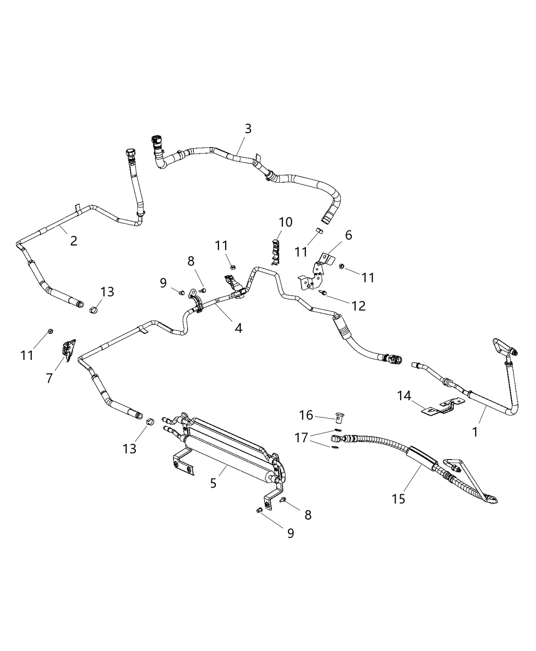 Mopar 68169572AC Hose-Power Steering Return