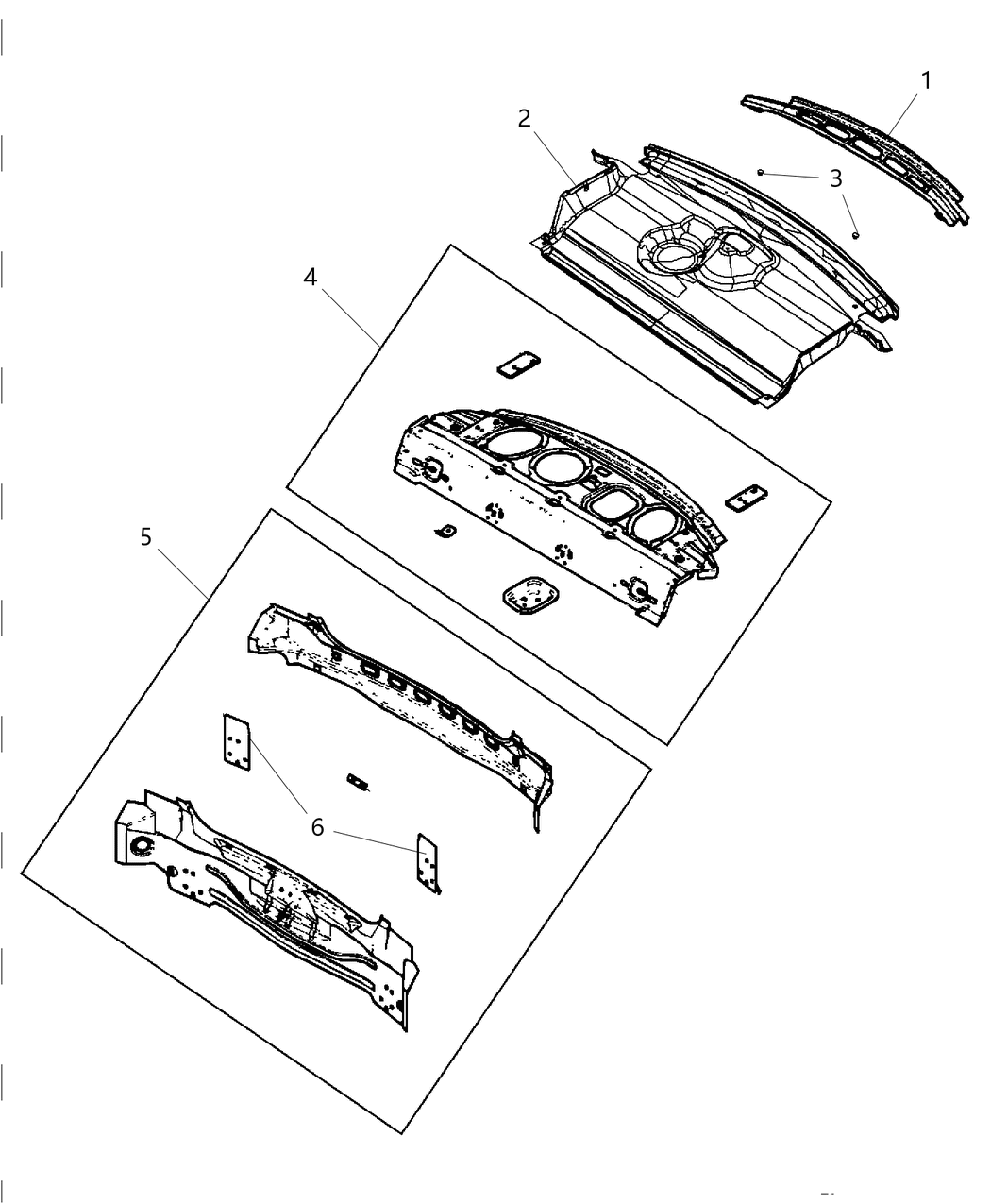 Mopar 68037867AA REINFMNT-Rear Shelf Panel