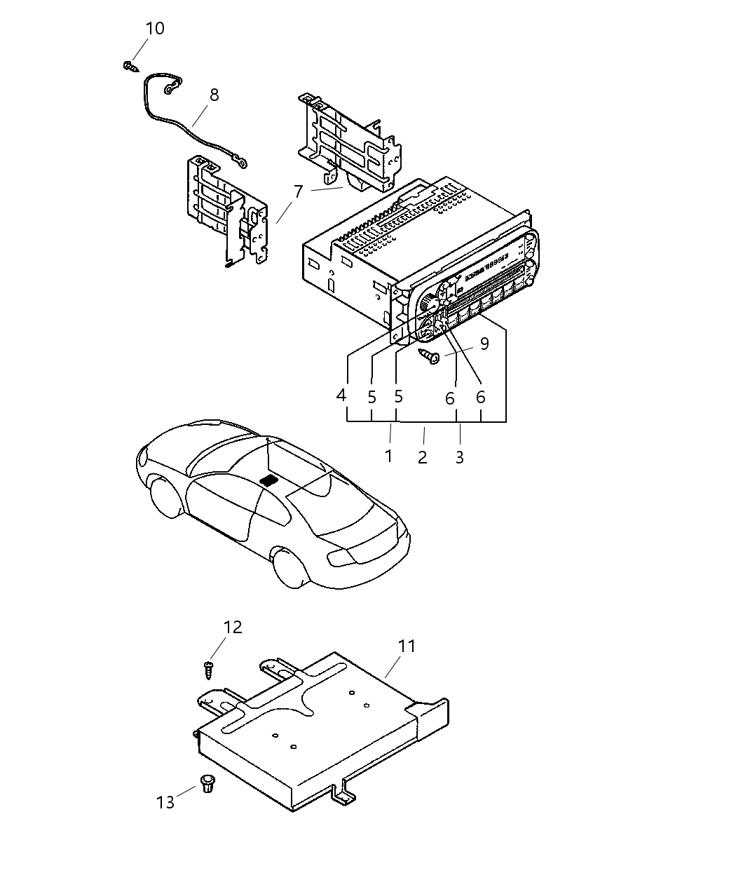 Mopar 82206586 Radio-AM/FM With Cd And Cassette