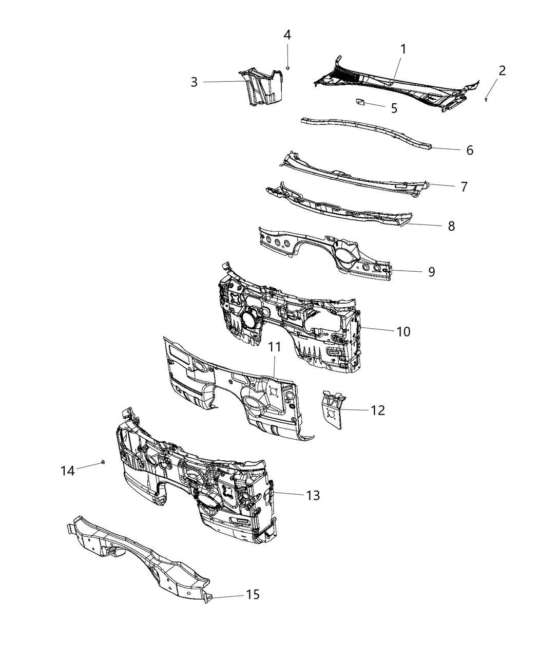 Mopar 57010314AF Screen-COWL Top