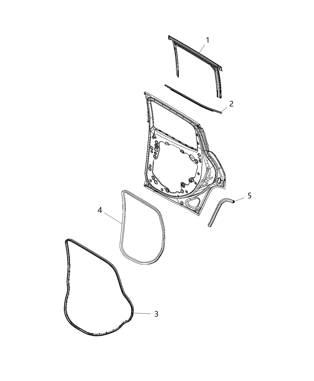 Mopar 68256342AA WEATHERSTRIP-Door Lower Secondary