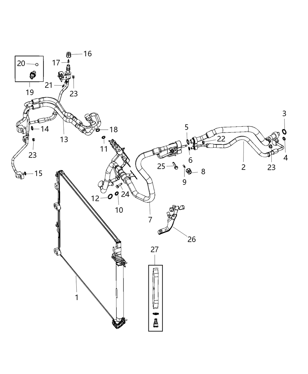 Mopar 68213143AD Line-A/C CONDENSER