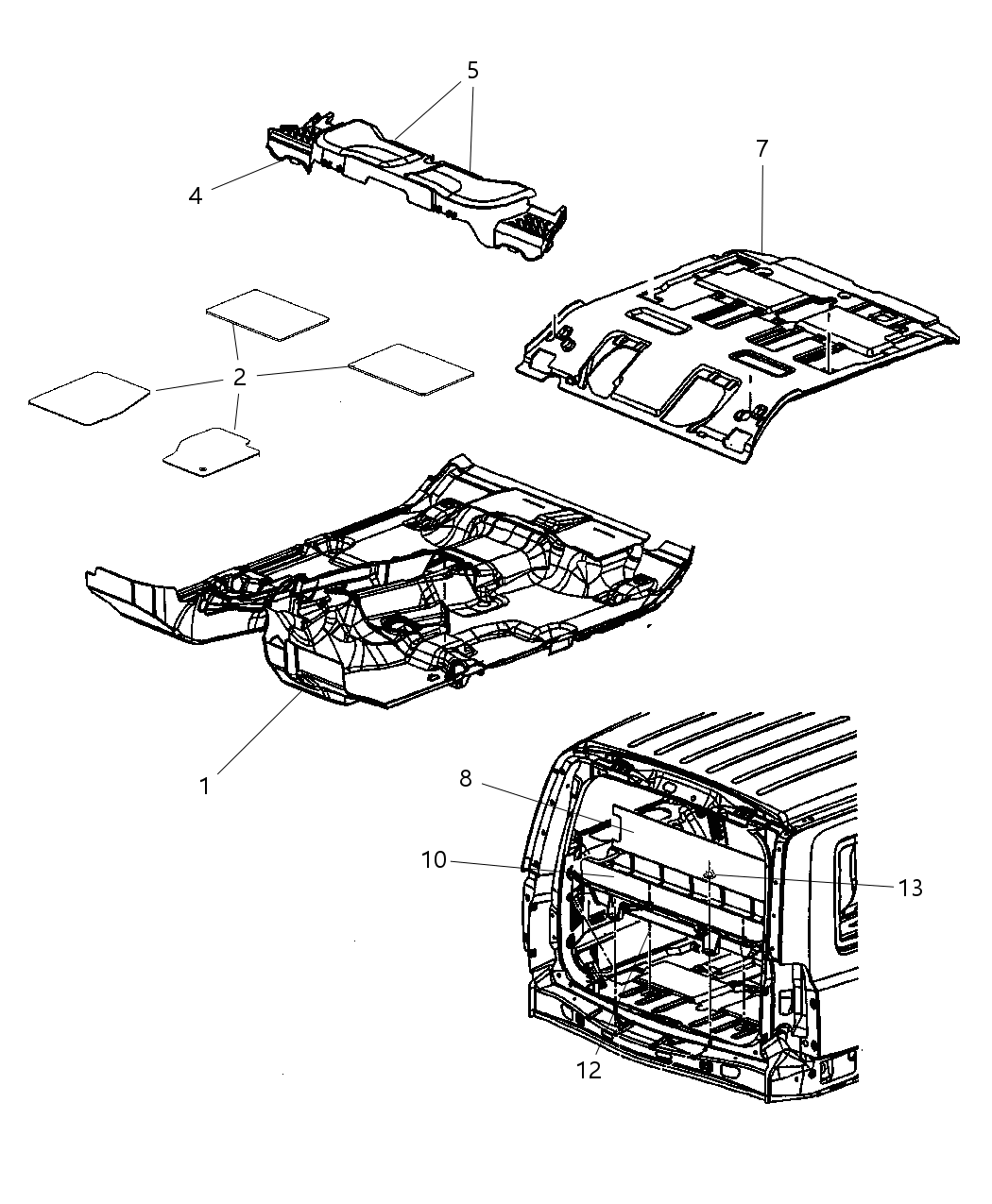 Mopar 1EK411DVAB Mat-Floor