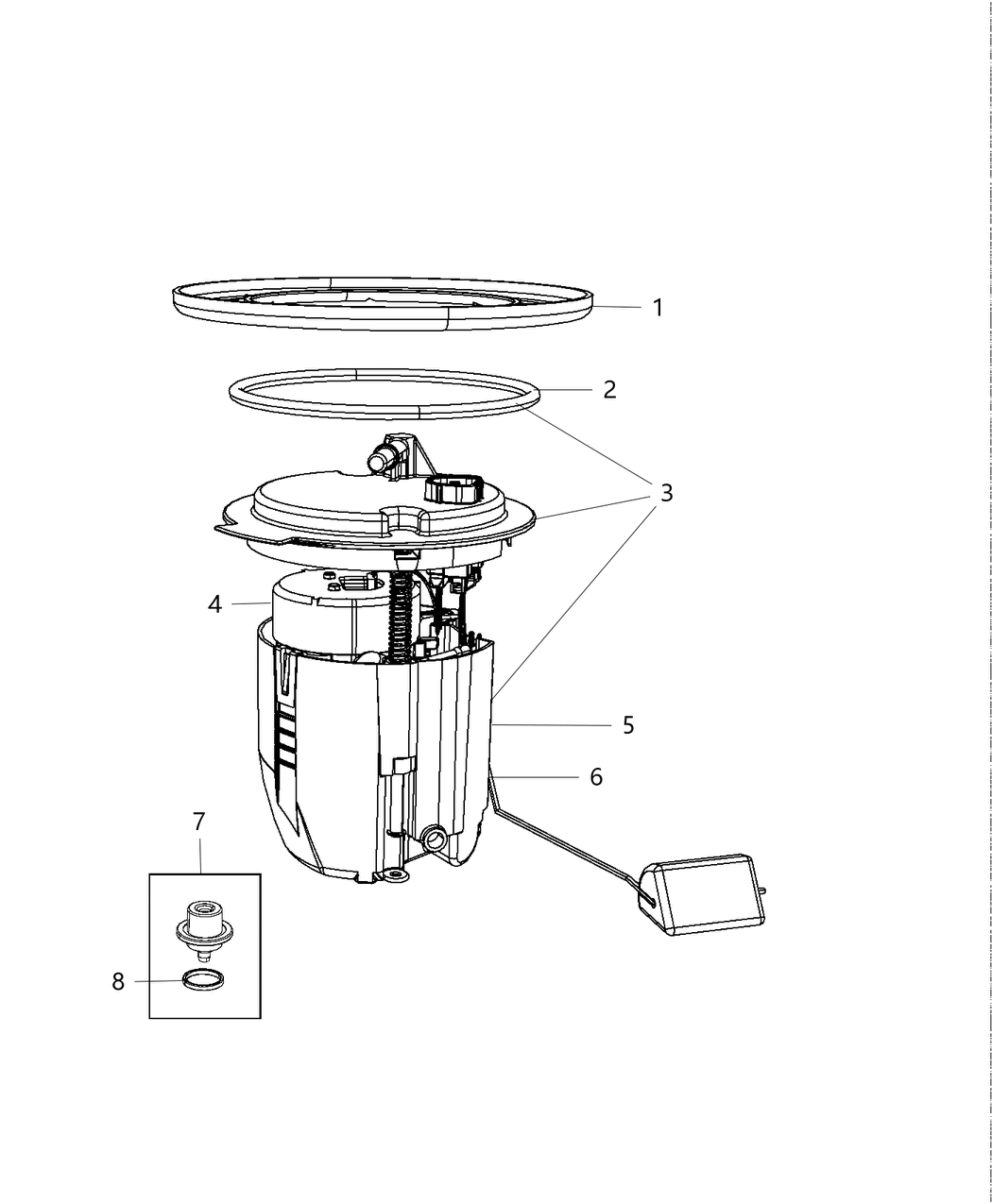 Mopar 68021930AA Modul Pkg-Fuel Pump/Level Unit