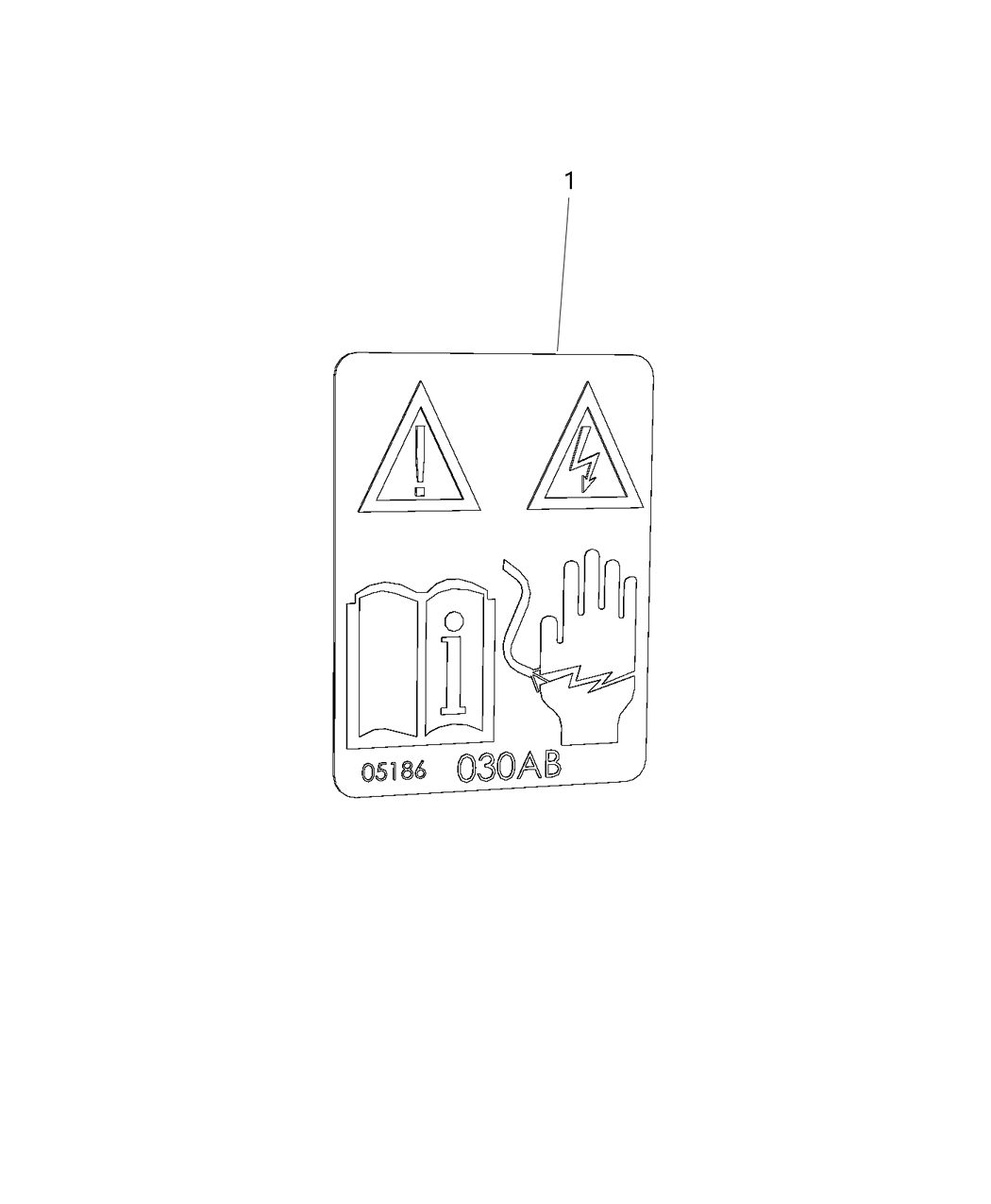 Mopar 5186032AB Label-High Voltage Warning