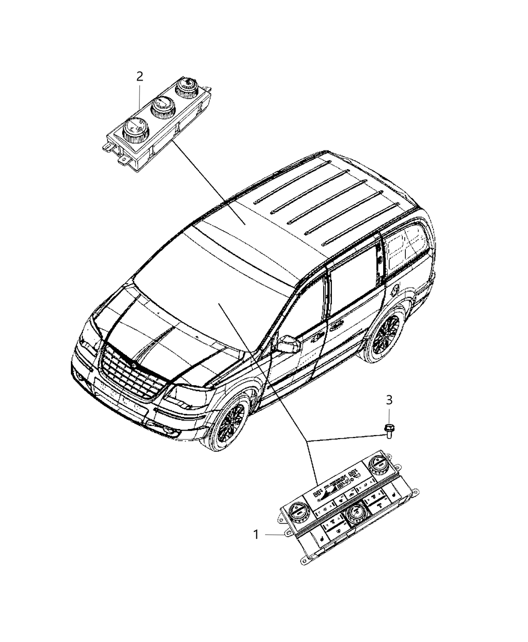 Mopar 55111249AI Air Conditioner And Heater Control