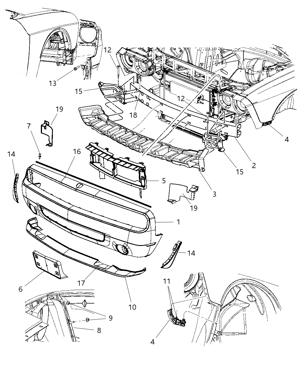 Mopar 5028810AA ABSORBER-Front Energy