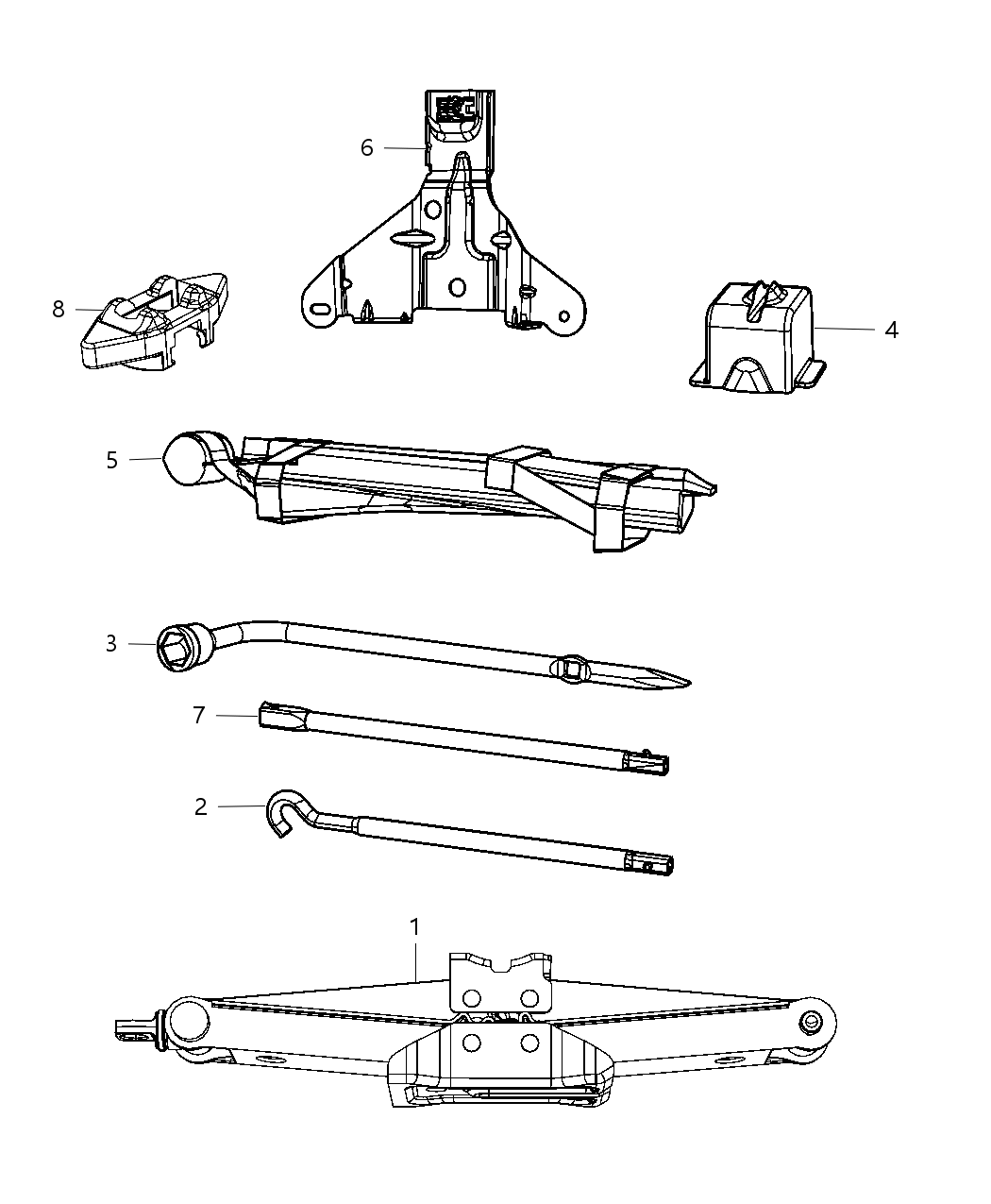 Mopar 68068845AA Bag-Jack Tool Storage