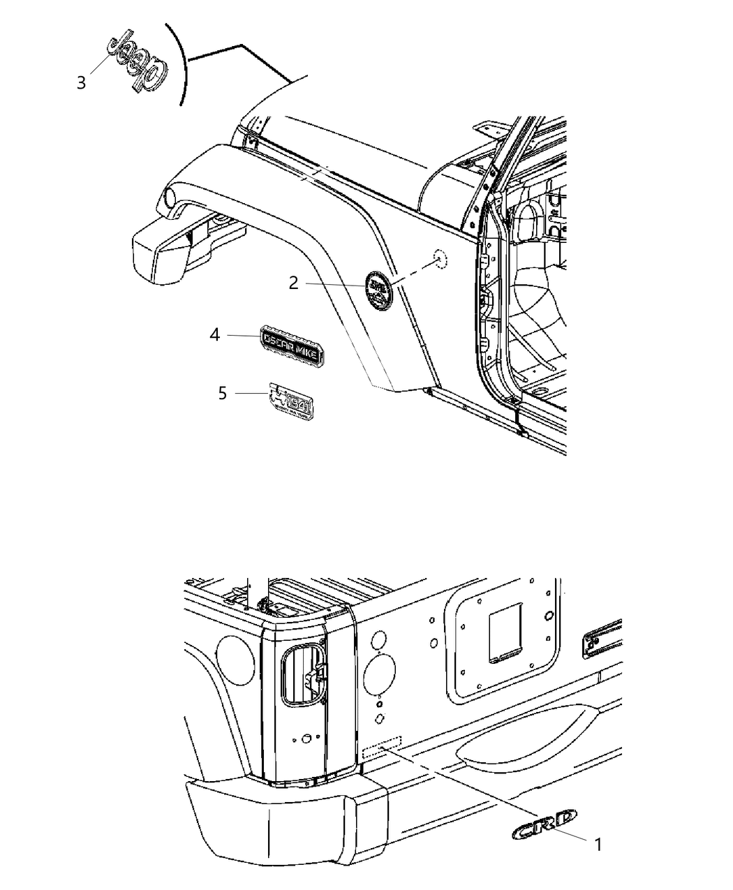 Mopar 68283329AA Nameplate