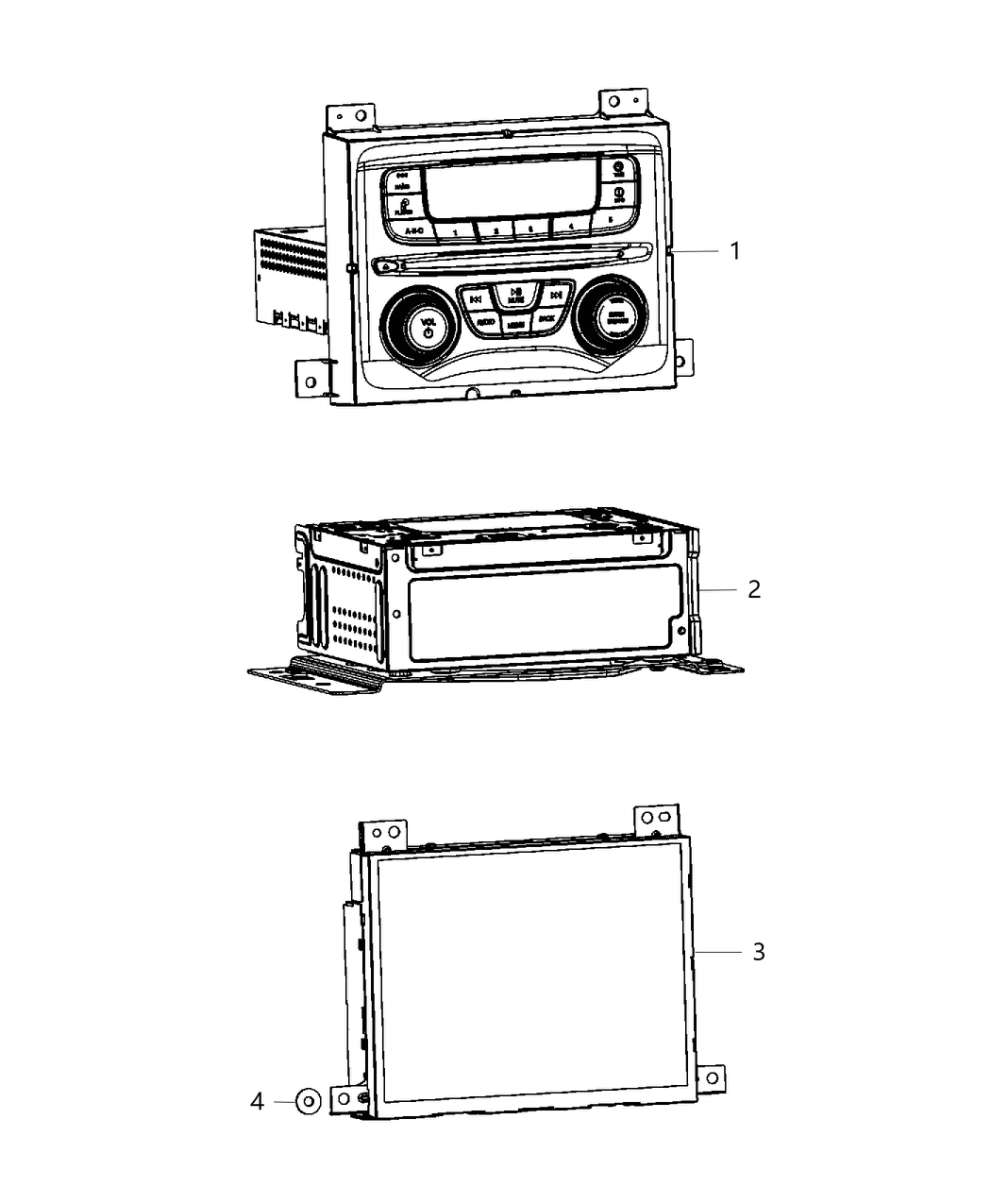 Mopar 5091143AD Display-Display W/O Bezel