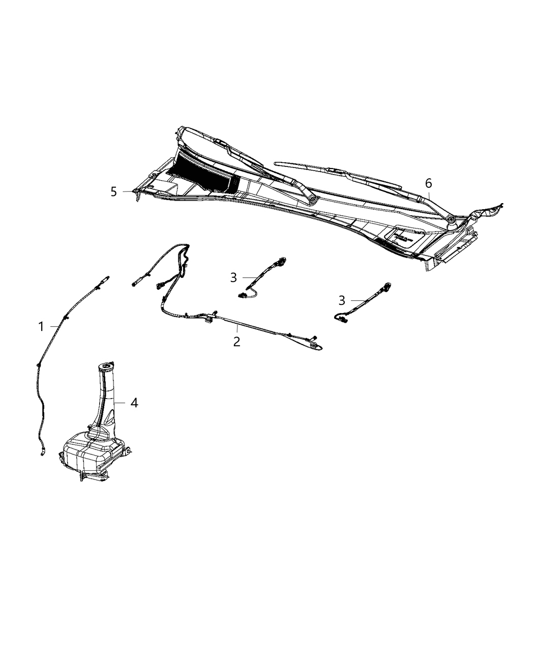 Mopar 68239794AE Hose-Windshield Washer