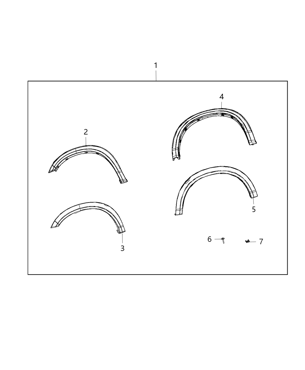 Mopar 1FV94RXFAG Molding-Wheel Opening Flare