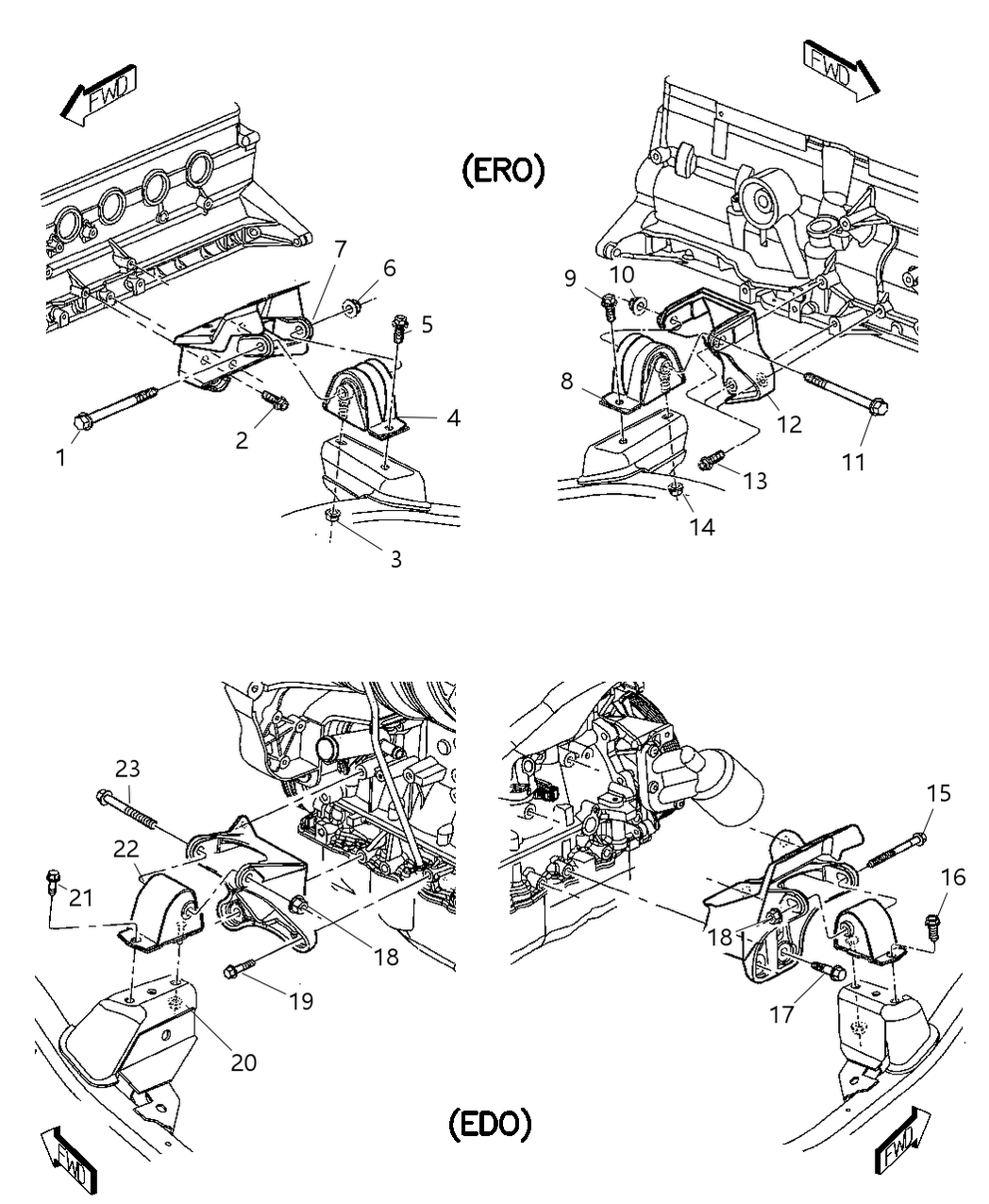 Mopar 52019278AC INSULATOR-Engine Mount