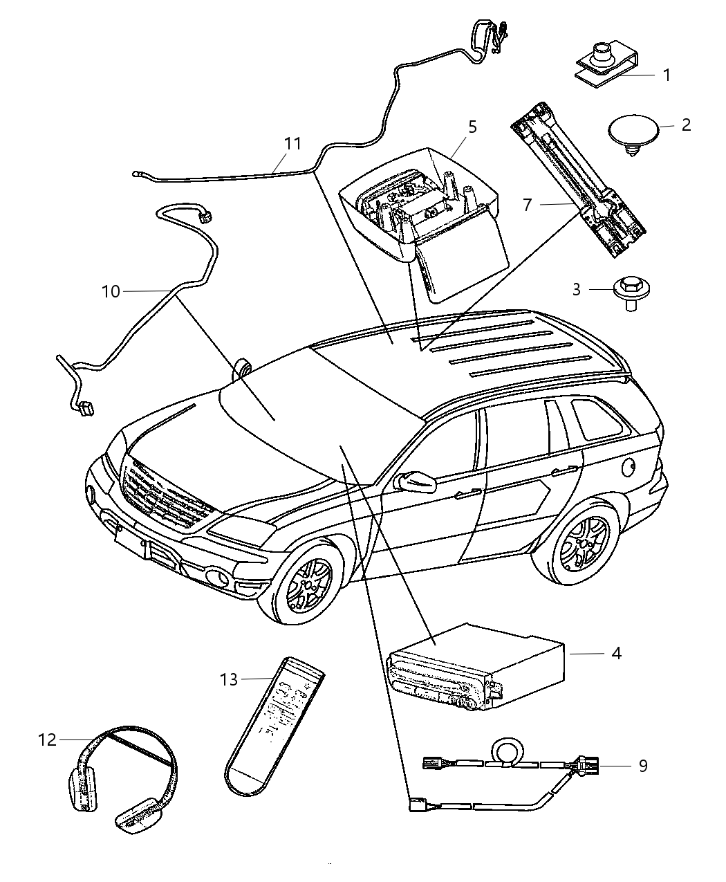 Mopar 4869431AE Wiring-Dvd To Screen