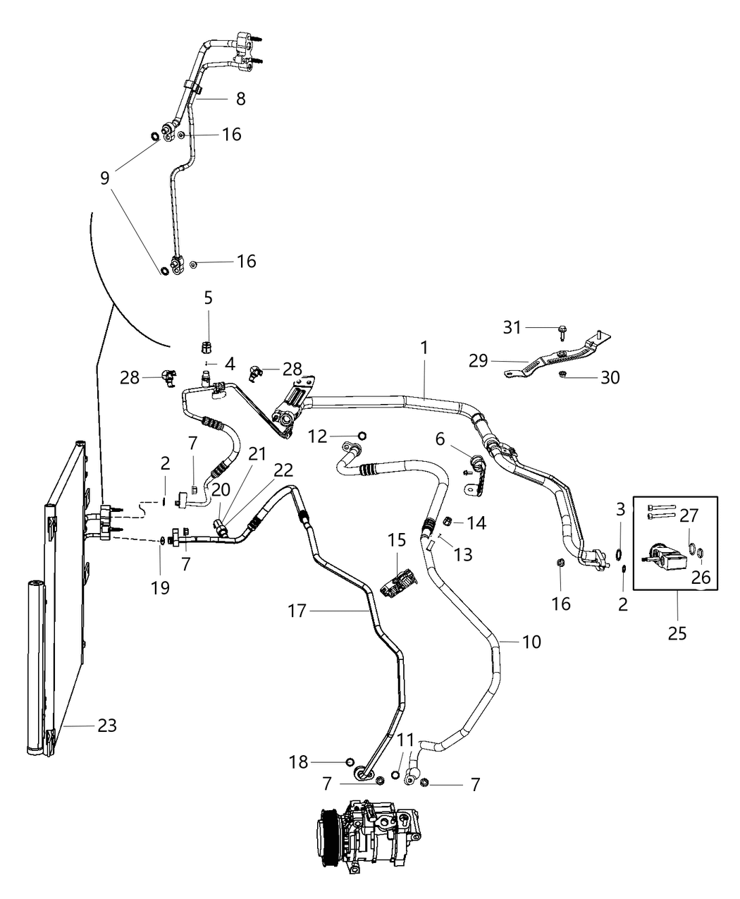 Mopar 68145690AD Line-A/C Suction