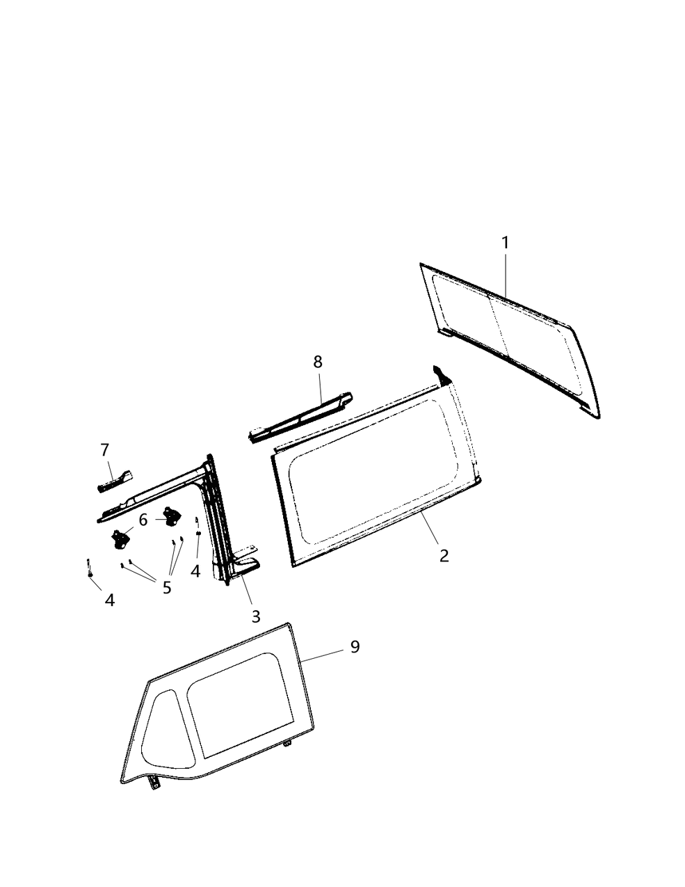 Mopar 5VP83RU5AG Window-Quarter