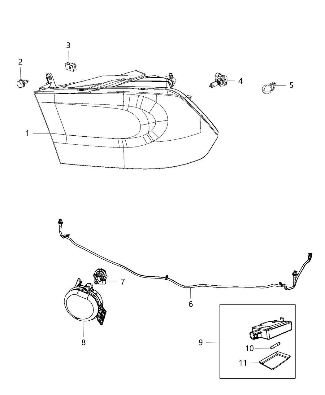 Mopar 68274984AA Park Headlamp And Turn