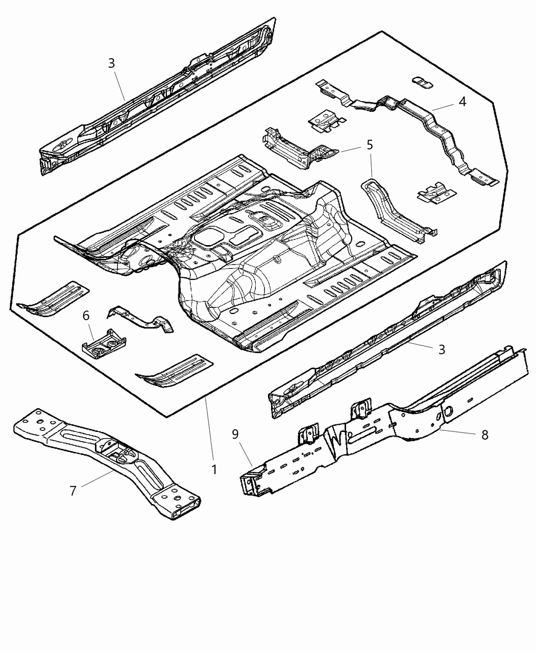 Mopar 5072847AC SILL-SILL