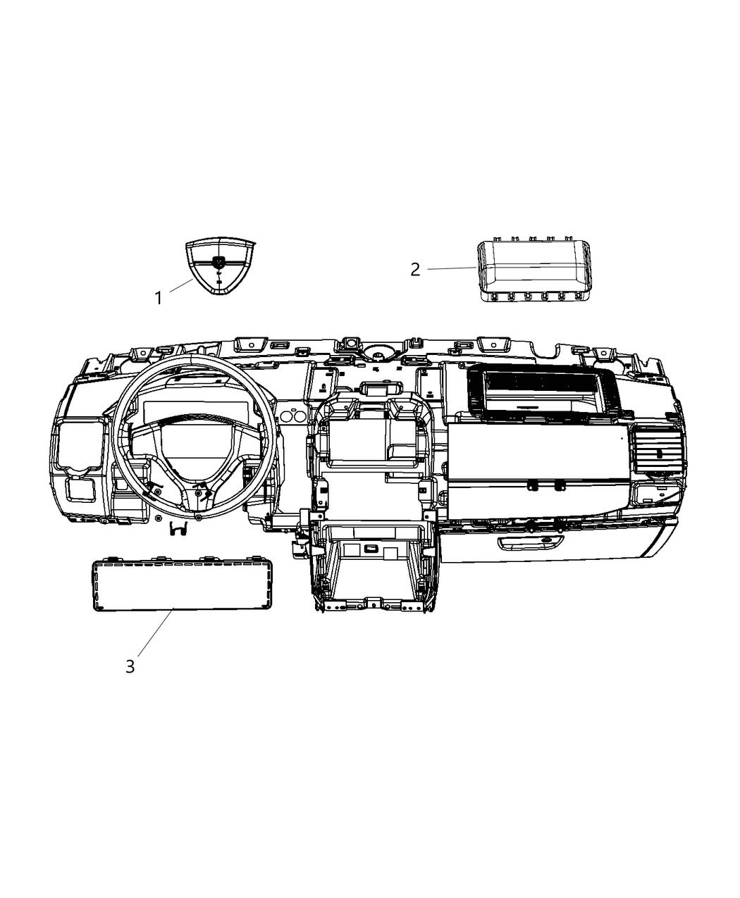 Mopar 68086537AD Passenger Side Air Bag