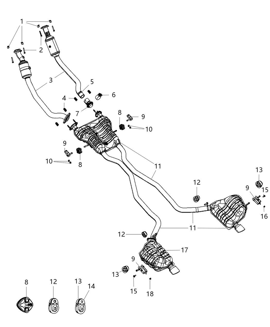 Mopar 4726055AF Resonator-Exhaust