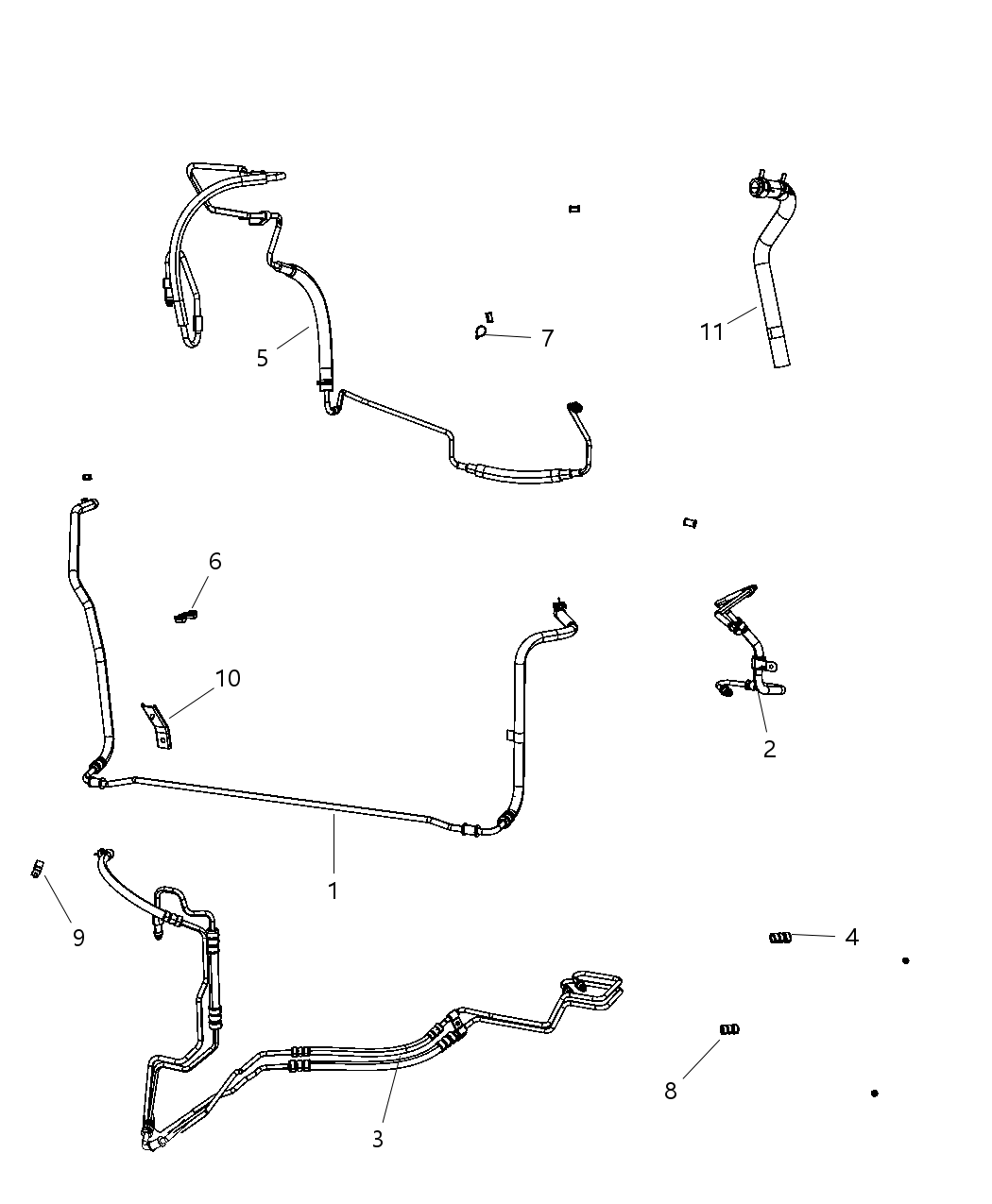 Mopar 4743592AA Hose-Power Steering Reservoir