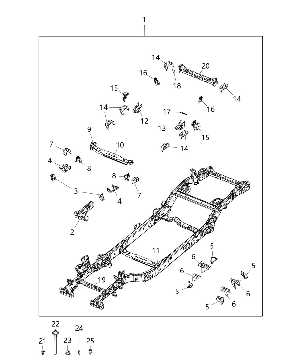 Mopar 68438087AB Frame-Chassis