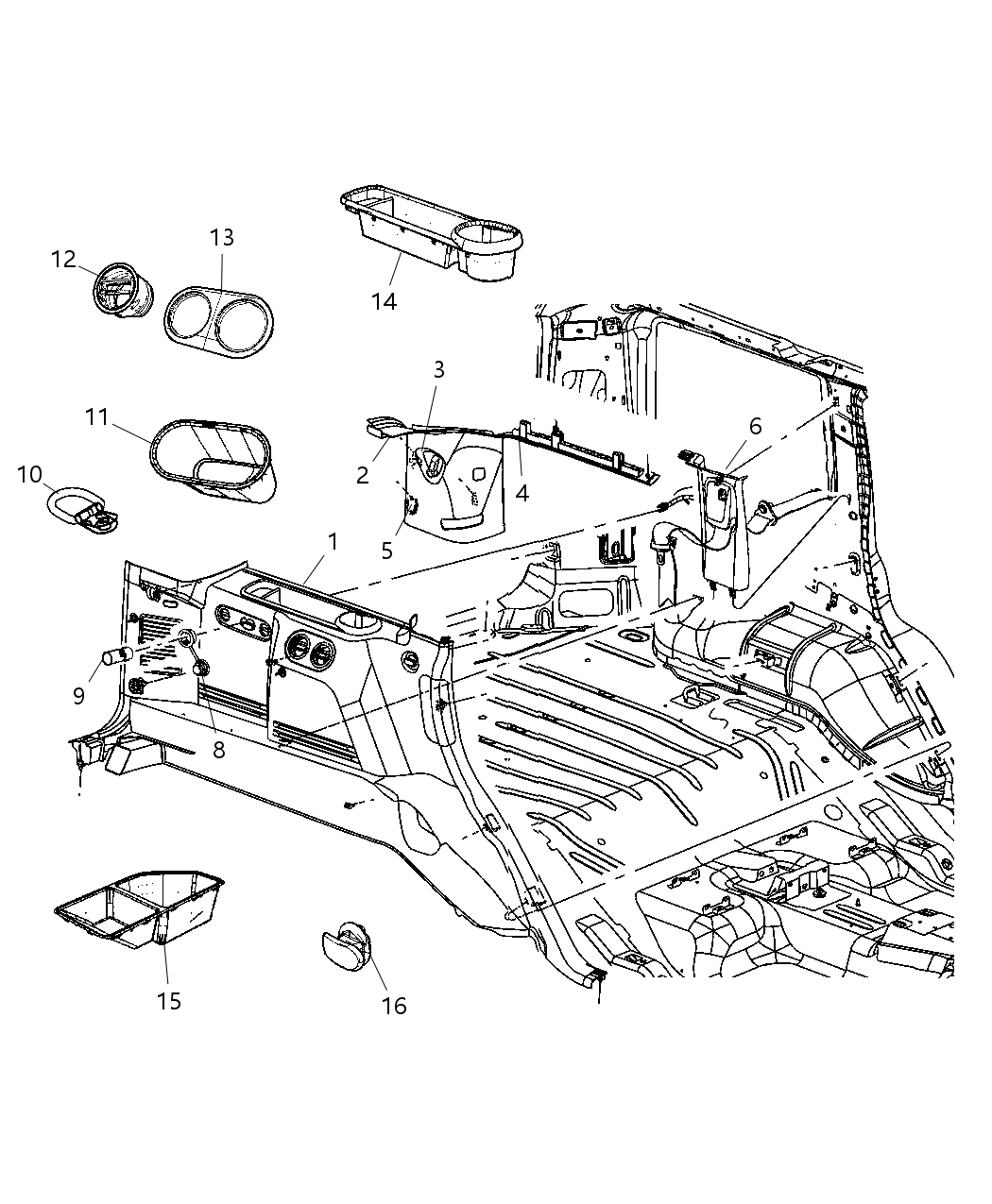 Mopar 5JP31BD1AF Panel-C Pillar