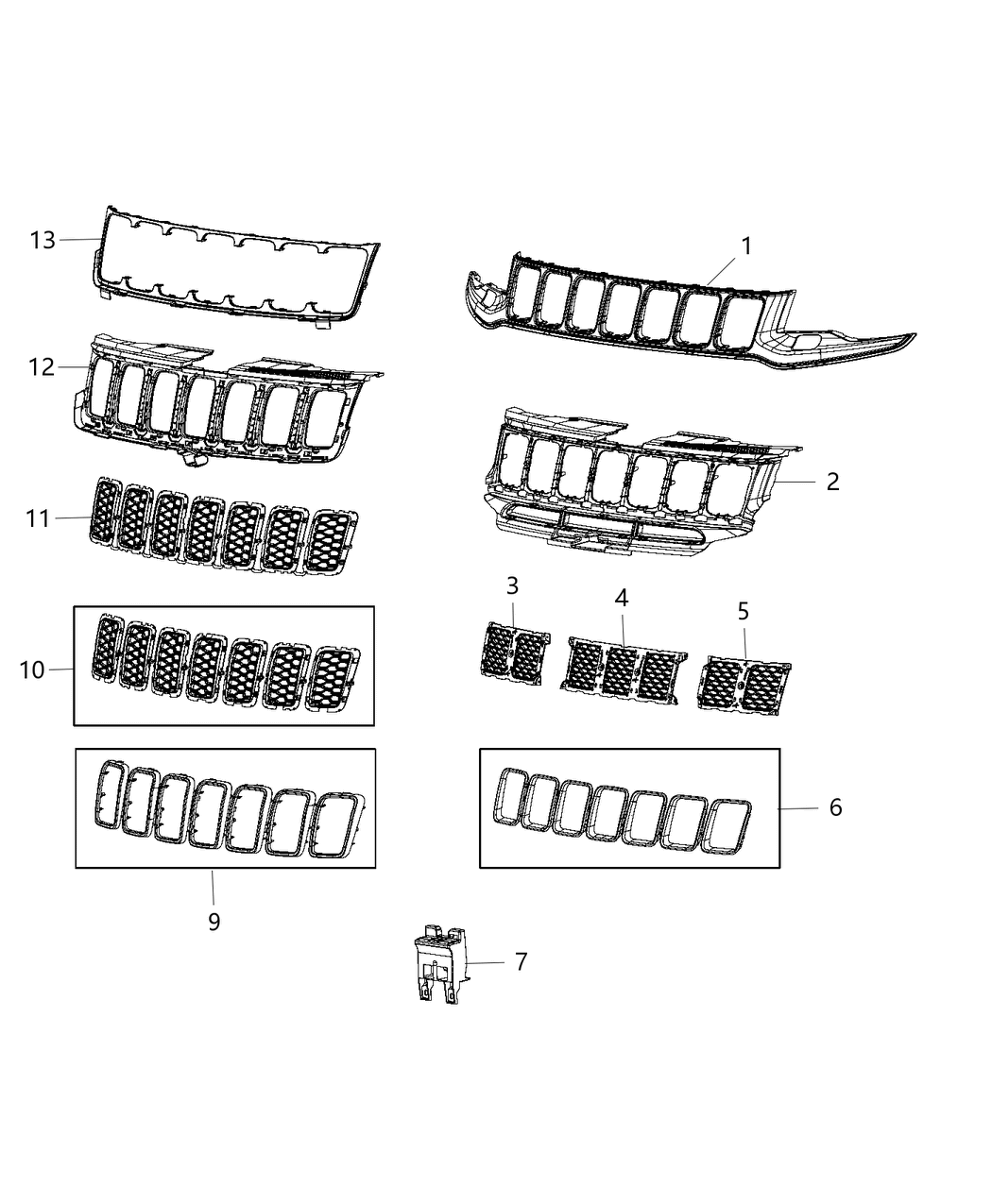 Mopar 6JV48DX8AA Grille-Radiator