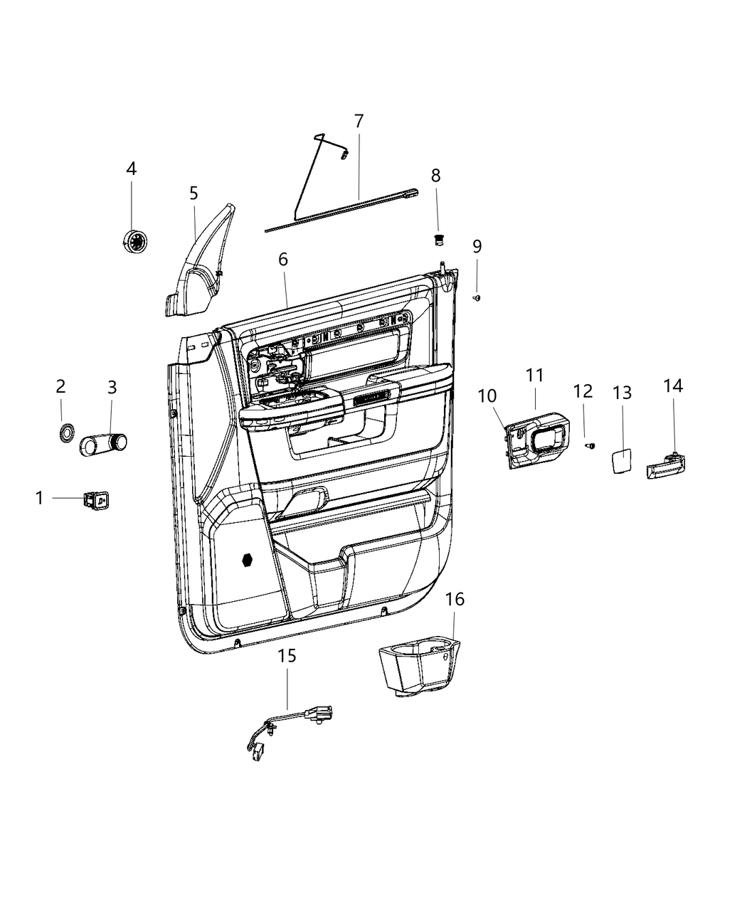 Mopar 6NH26LA8AC Bezel-Release Handle