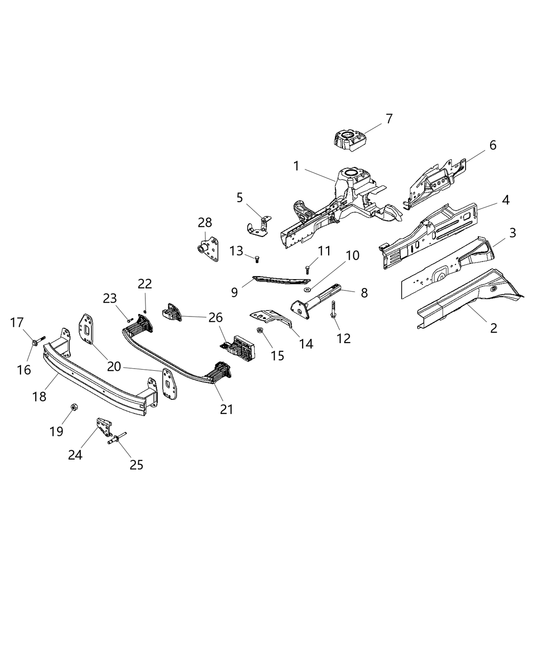 Mopar 68439287AA Rail-Frame Side