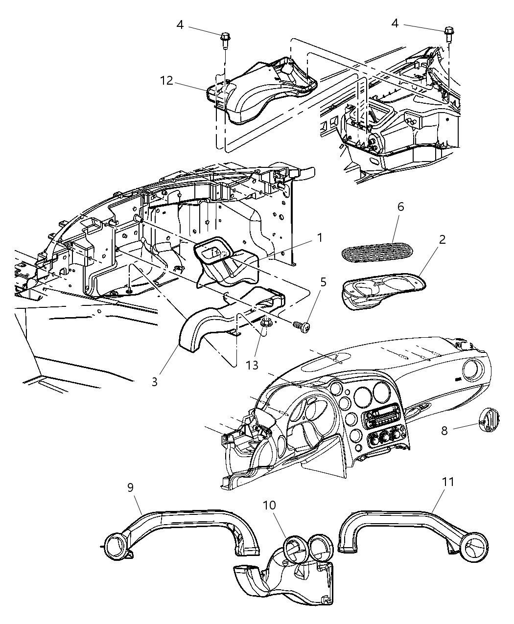 Mopar 4865640AD PLENUM-Fresh Air Inlet