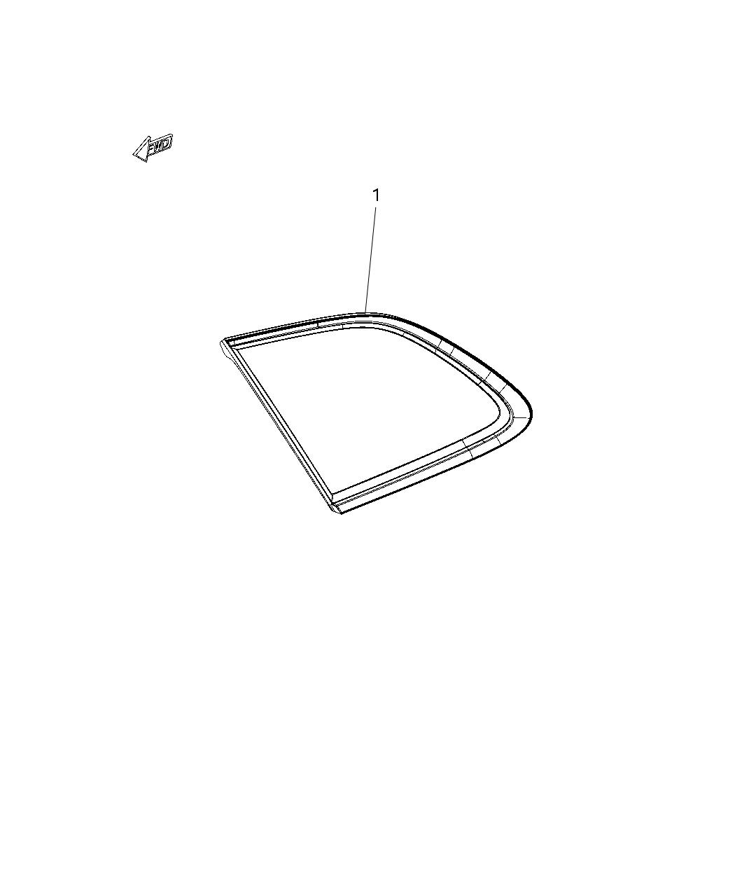 Mopar 68377742AA Glass-Quarter Window