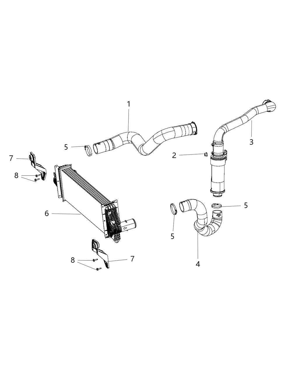 Mopar 52014950AC Duct-Charge Air Cooler