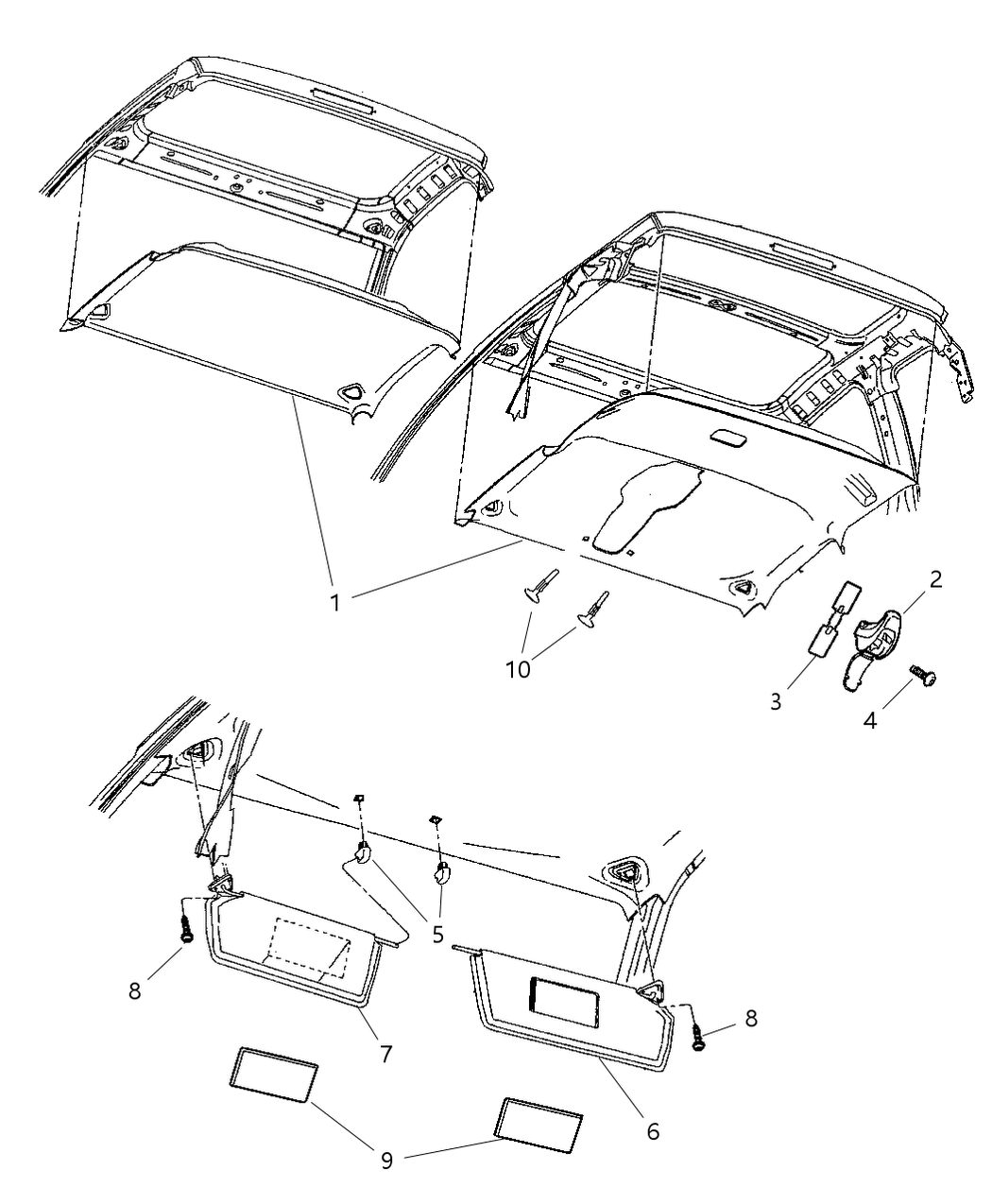 Mopar 5HX40TL2AC Headliner