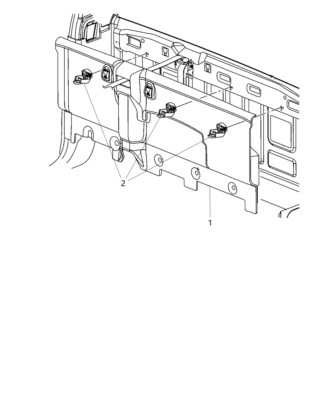 Mopar 1VD95DX9AA Panel-Cab Back Trim