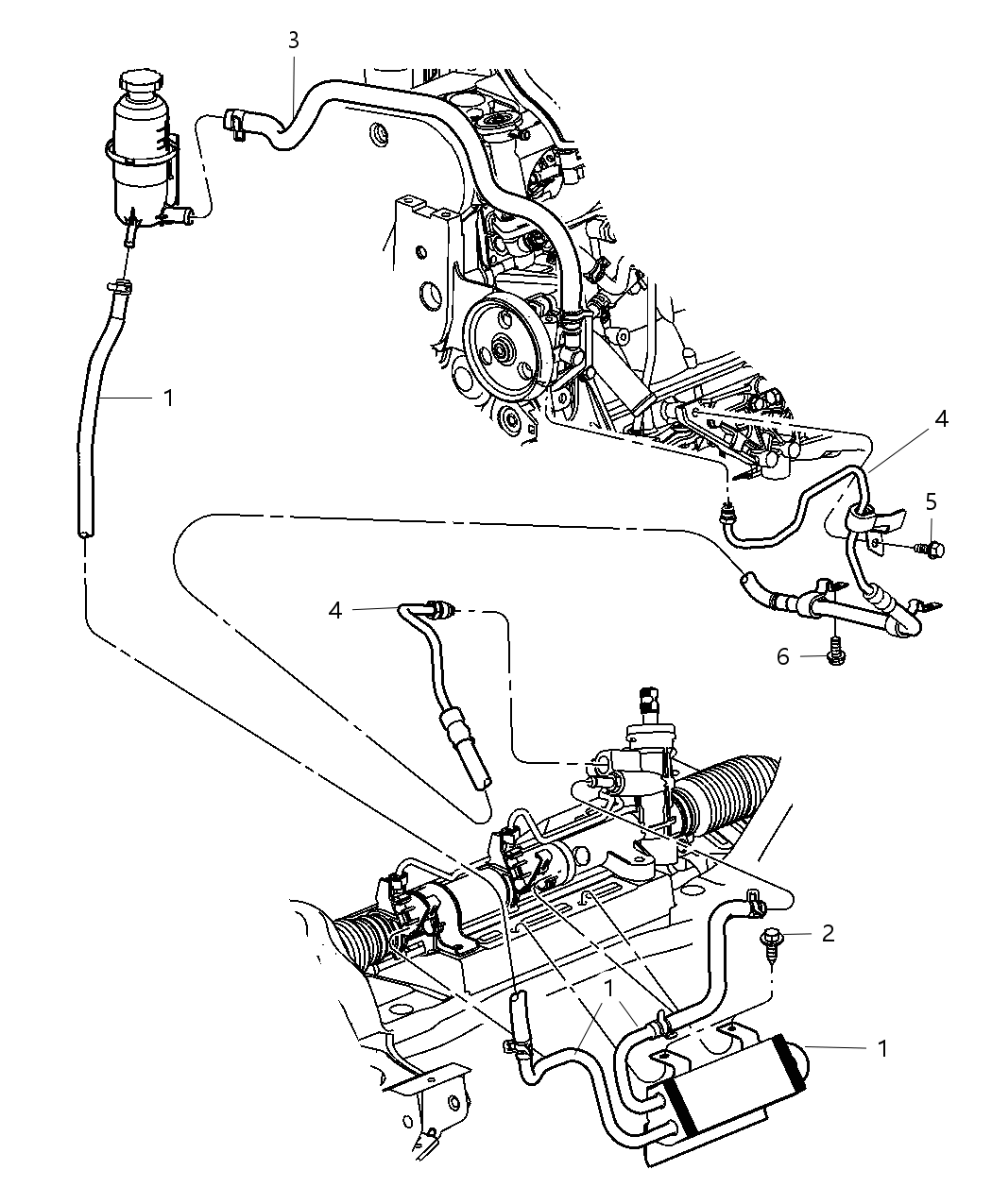 Mopar 4656421AF Line-Power Steering Pressure