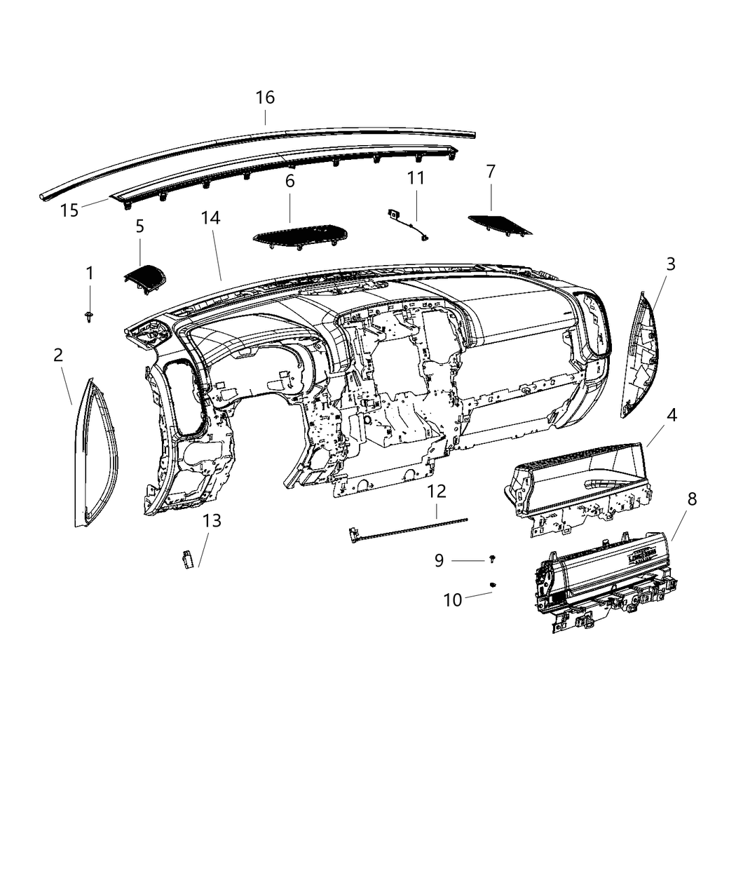 Mopar 6FL681X7AH Instrument Panel