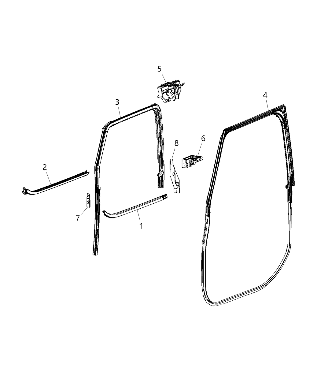 Mopar 68271655AD W/STRIP-Door Glass Run Channel