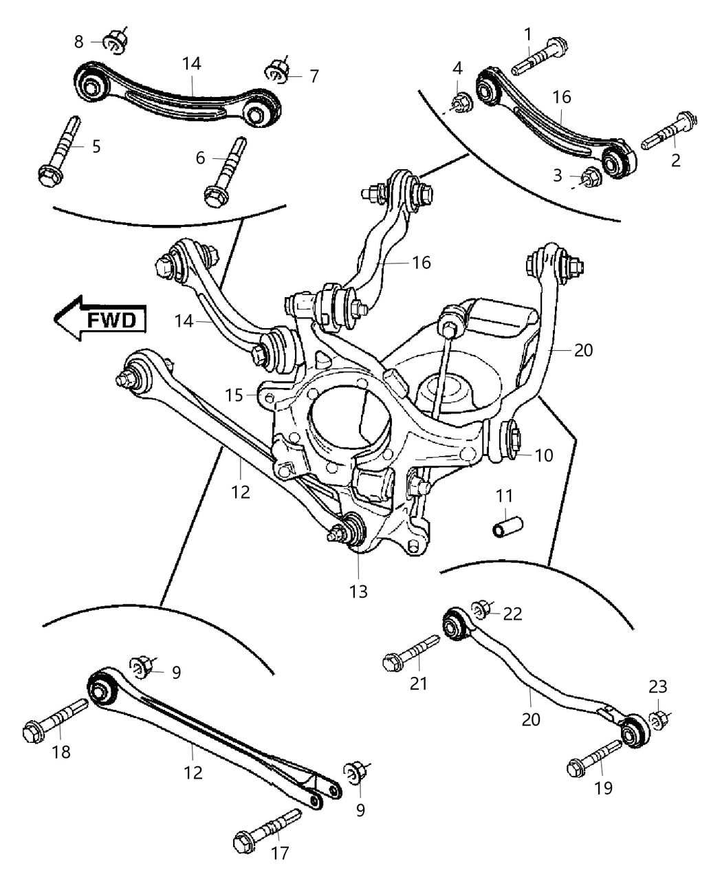 Mopar 68363111AA Rear Knuckle