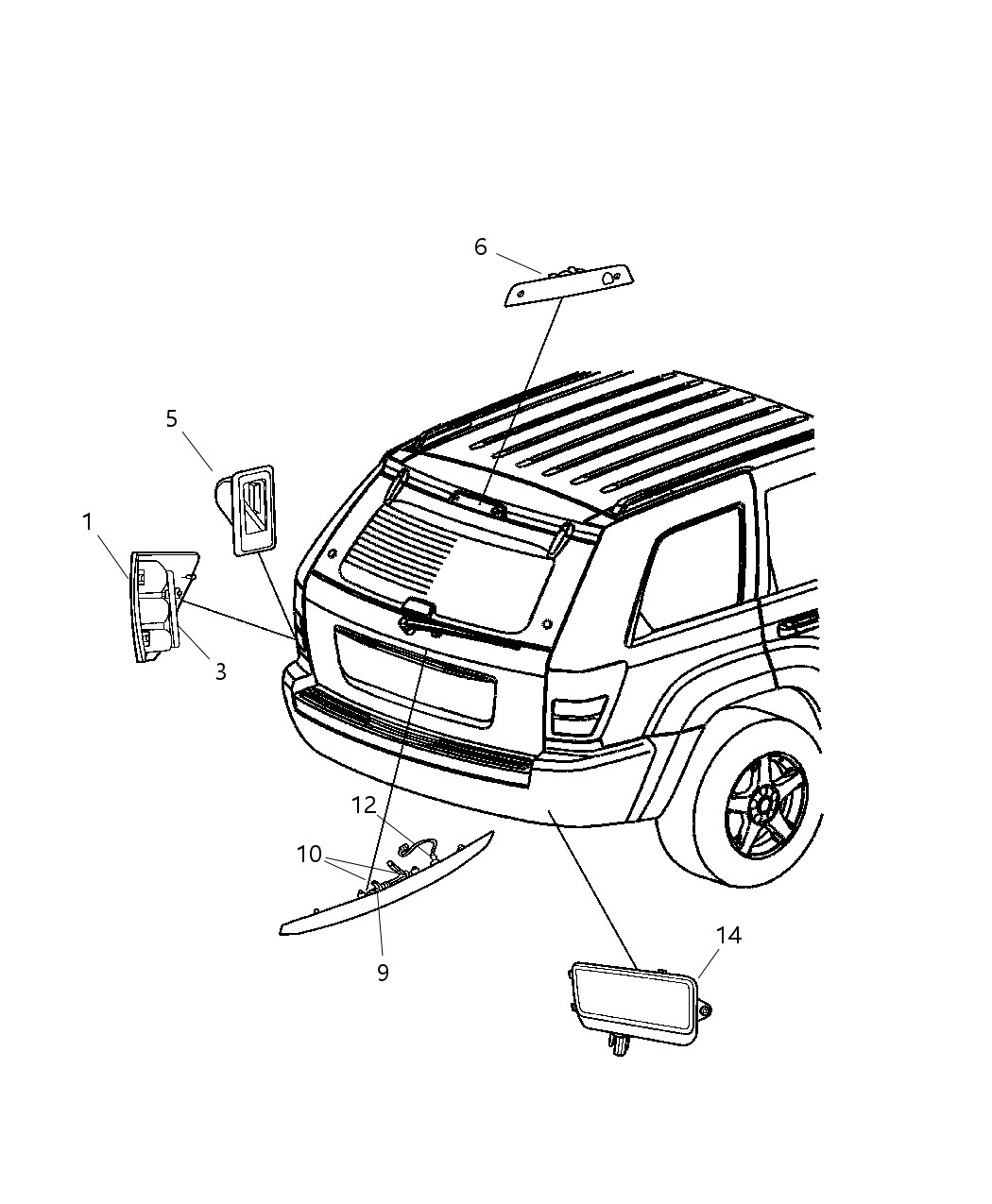 Mopar 55156614AE Lamp-Tail Stop Turn SIDEMARKER