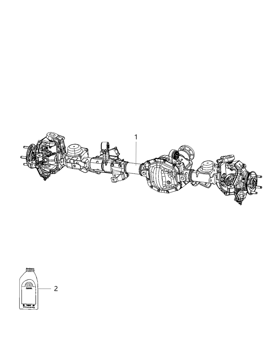 Mopar 68504039AA Axle-Front Complete