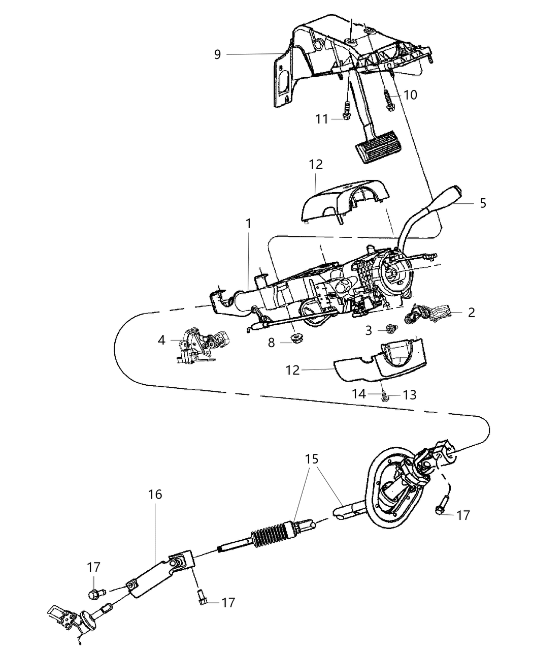 Mopar 55351190AH Bracket-Steering Column