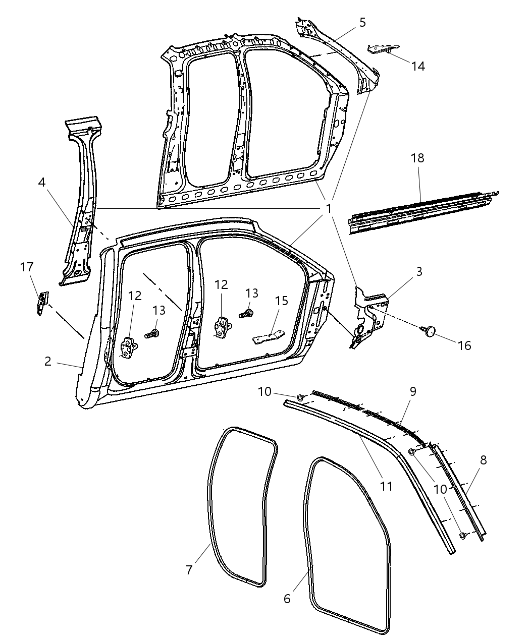 Mopar 55372135AA Panel-Body Side Aperture