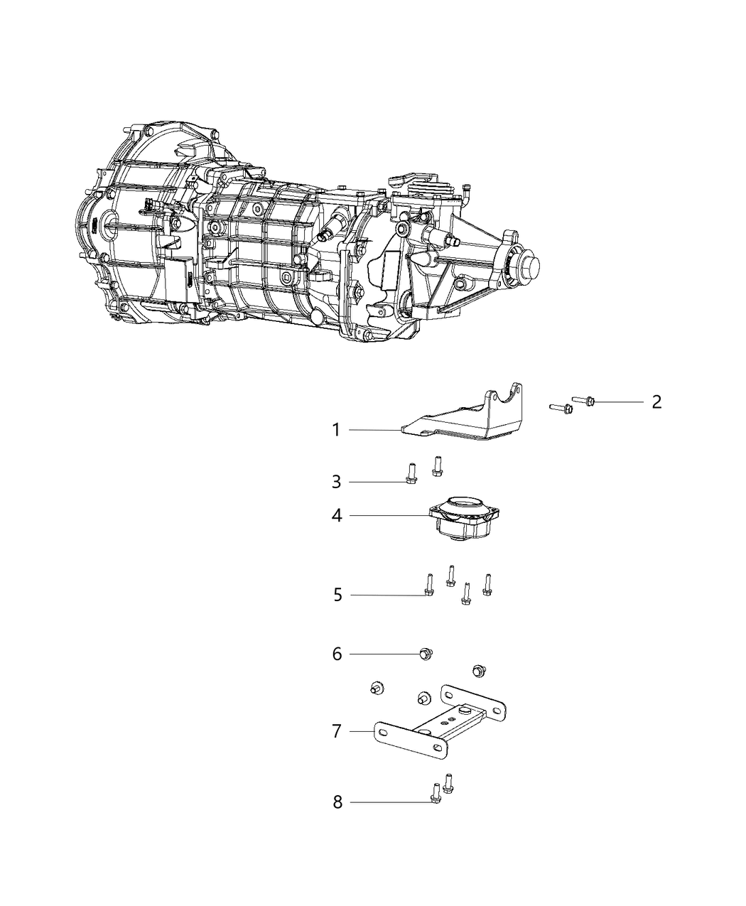 Mopar 5037263AD CROSSMEMBER-Transmission