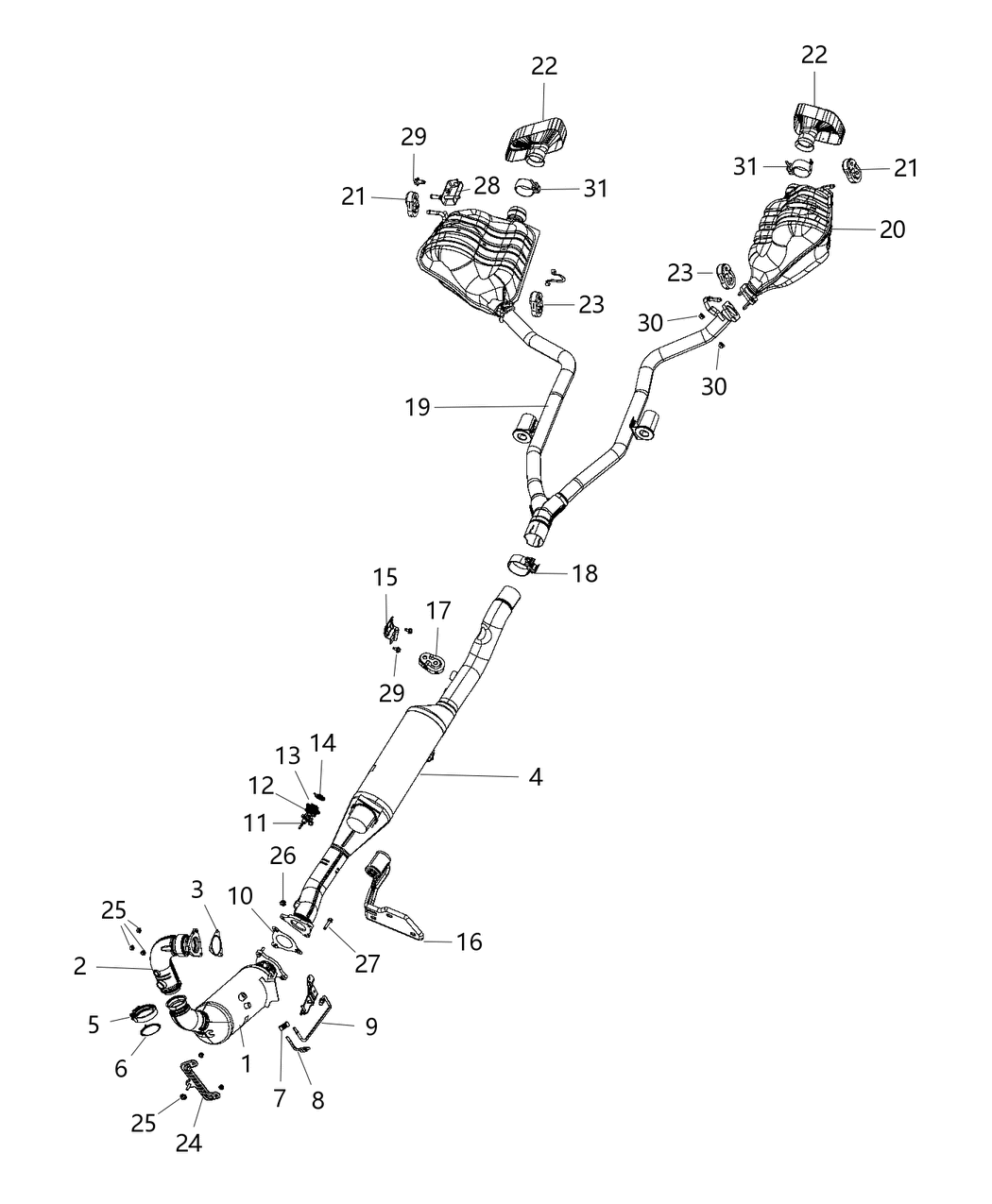 Mopar 68329872AA Exhaust Catalytic Converter