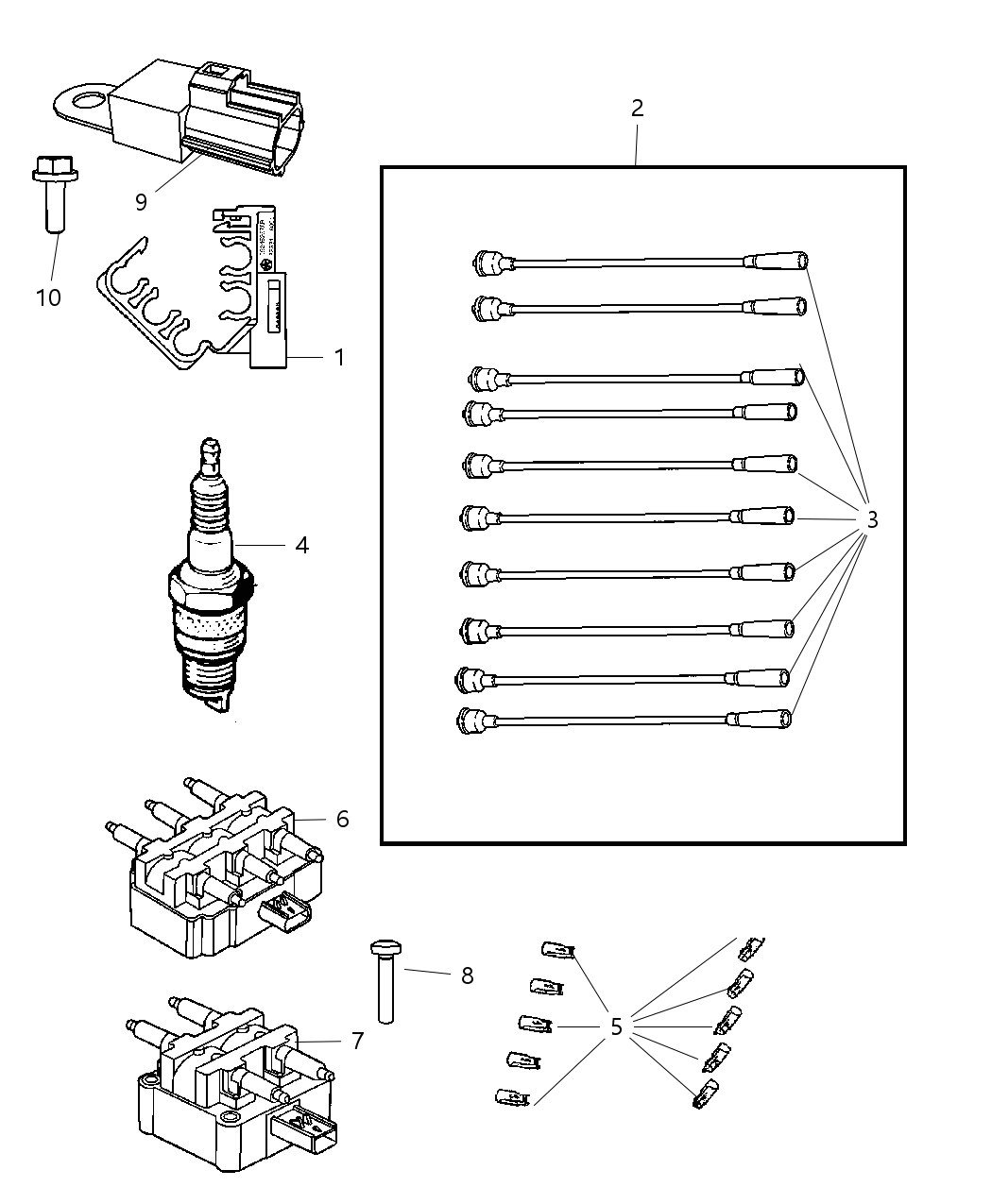 Mopar 68027788AB Cable Pkg-Ignition