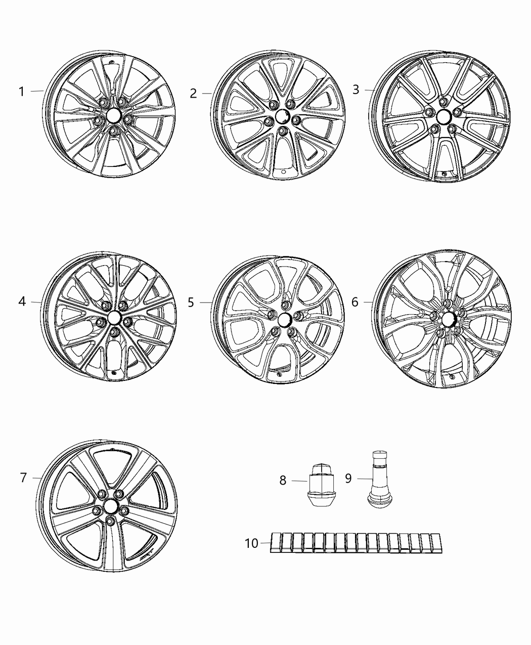 Mopar 6DH24RNWAA Aluminum Wheel