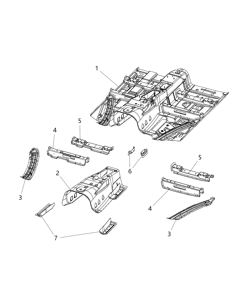 Mopar 68174051AC Pan-Front Floor